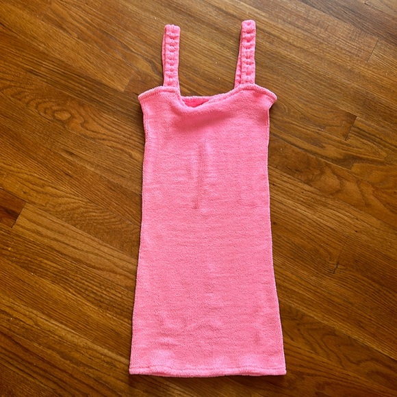 Hunza G pink mini dress size one size fits all - Picture 1 of 3